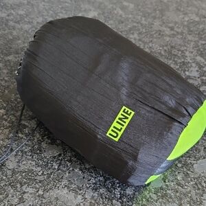 Uline Black and Neon Green Camping Portable Hammock in Storage Bag